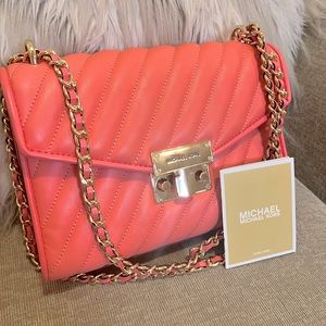 Coral Michael Kors Shoulder/Crossbody Bag